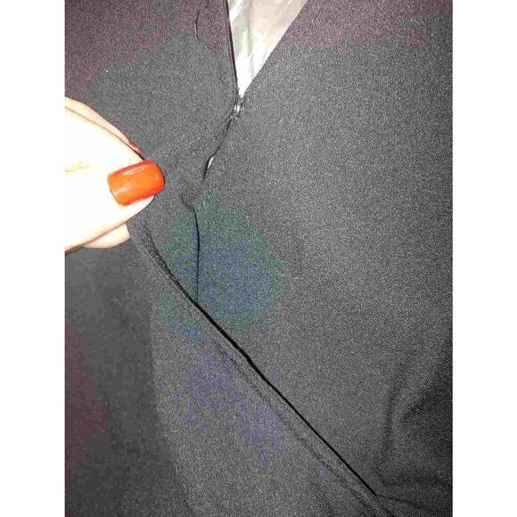 Justfab Womens Size XL Black Asymmetrical Wrap Dress - Picture 2 of 7